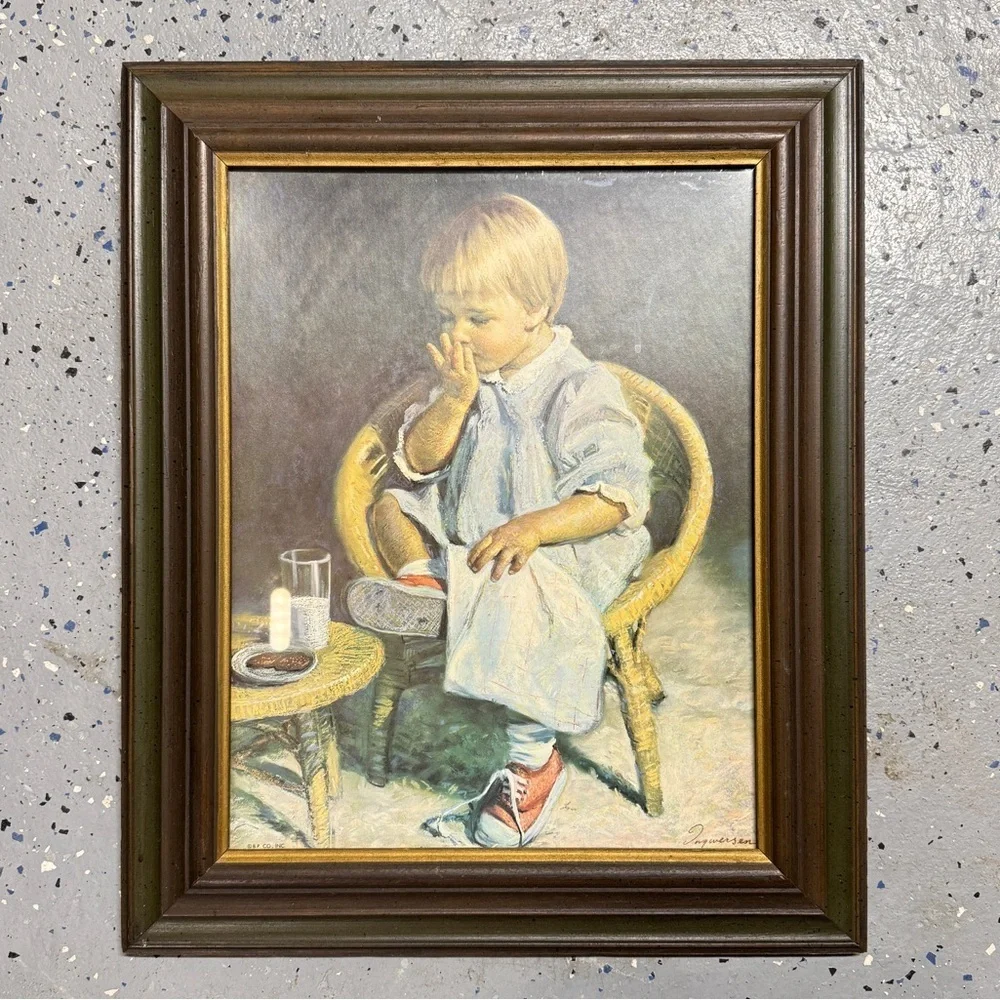 Framed Child Portrait Art Gretchen by Ingersen